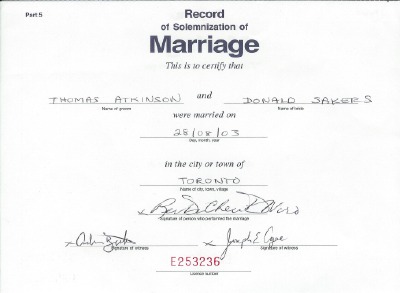 Marriage Certificate Canada